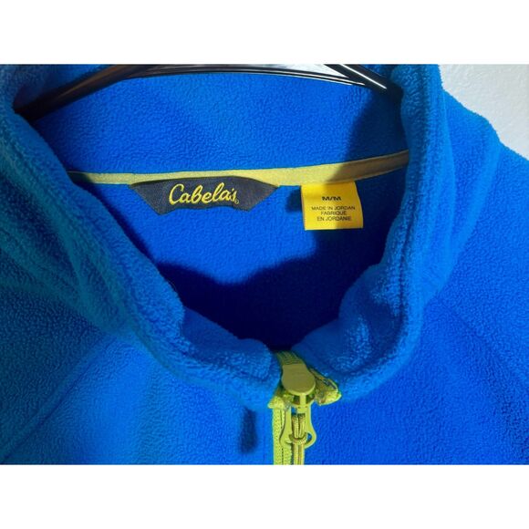 Cabela’s Men’s Fleece Jacket Full-Zip M Blue Hiking / Outdoor Coat - Picture 3 of 4